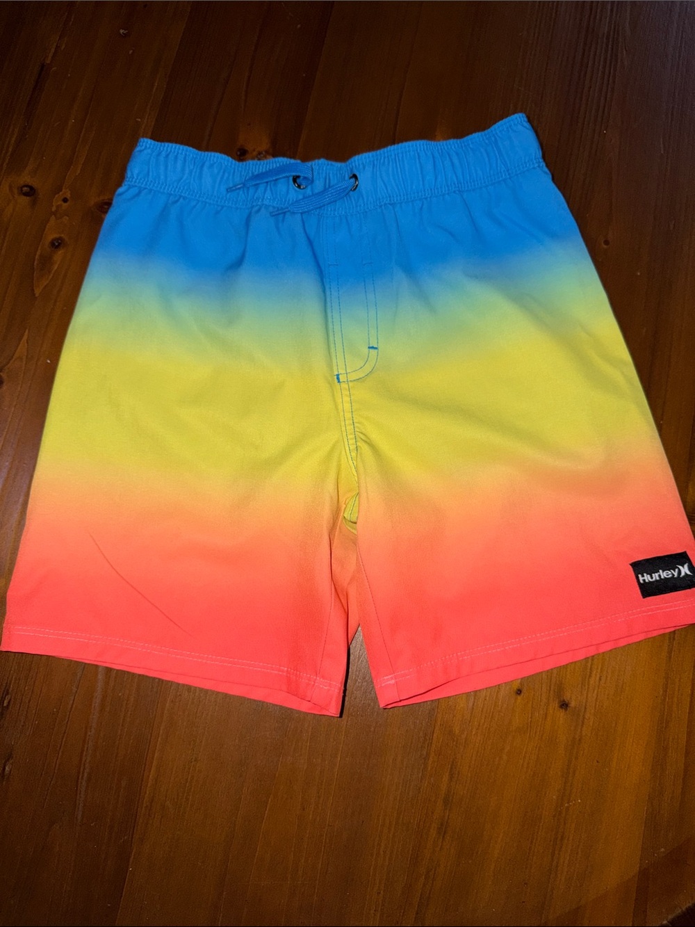 Hurley Ombre Swim Shorts - Blue, Yellow, Coral